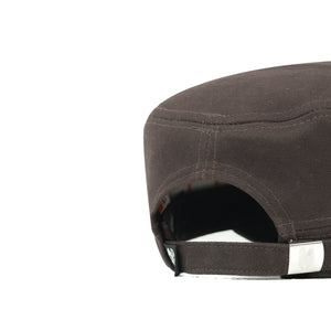 HEAD GEAR COFFEE WITH LEATHER PATCH CAPTAIN'S CAP