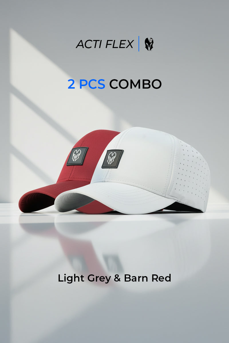 2 PCS COMBO OF LIGHT GREY AND BARN RED ACTI FLEX