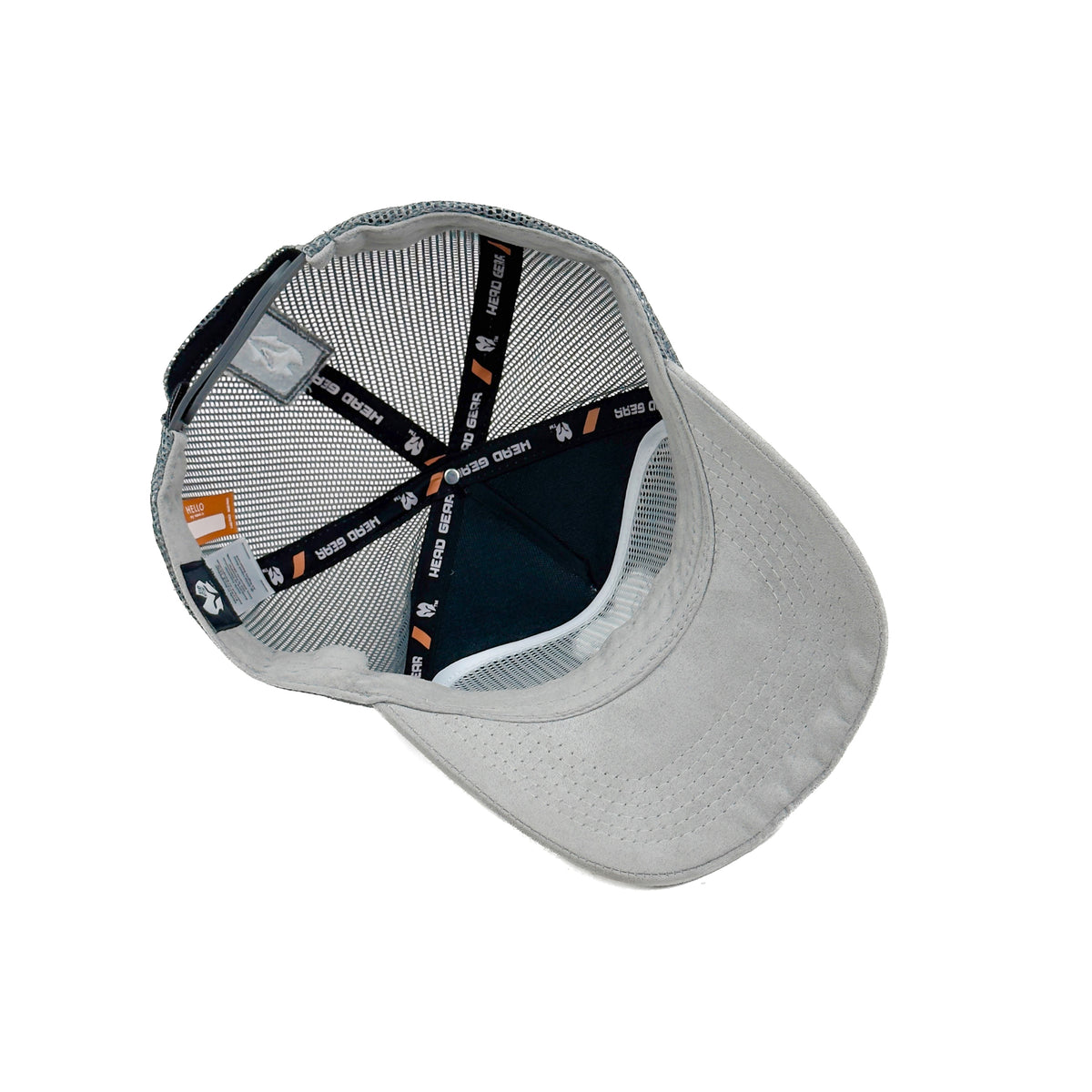 HEAD GEAR GLACIER GREY SUPER SUEDE TRUCKER CAP