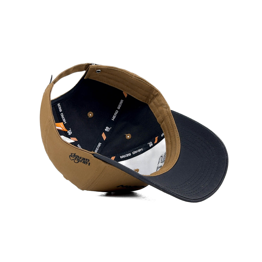 HEAD GEAR STUBBORN BROWN AND BLACK CAP