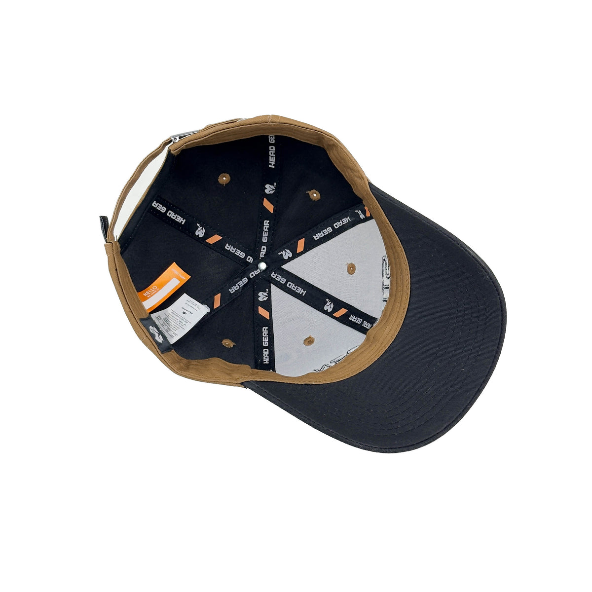 HEAD GEAR STUBBORN BROWN AND BLACK CAP