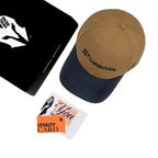 HEAD GEAR STUBBORN BROWN AND BLACK CAP