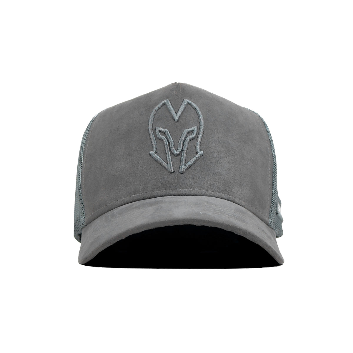 HEAD GEAR GREY SUPER SUEDE TRUCKER CAP