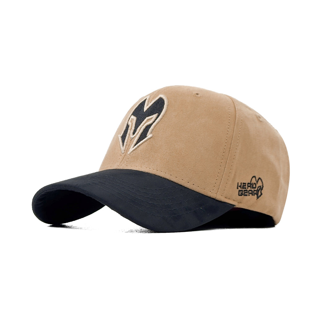 HEAD GEAR KHAKI & BLACK REDEFINED SUEDE CAP