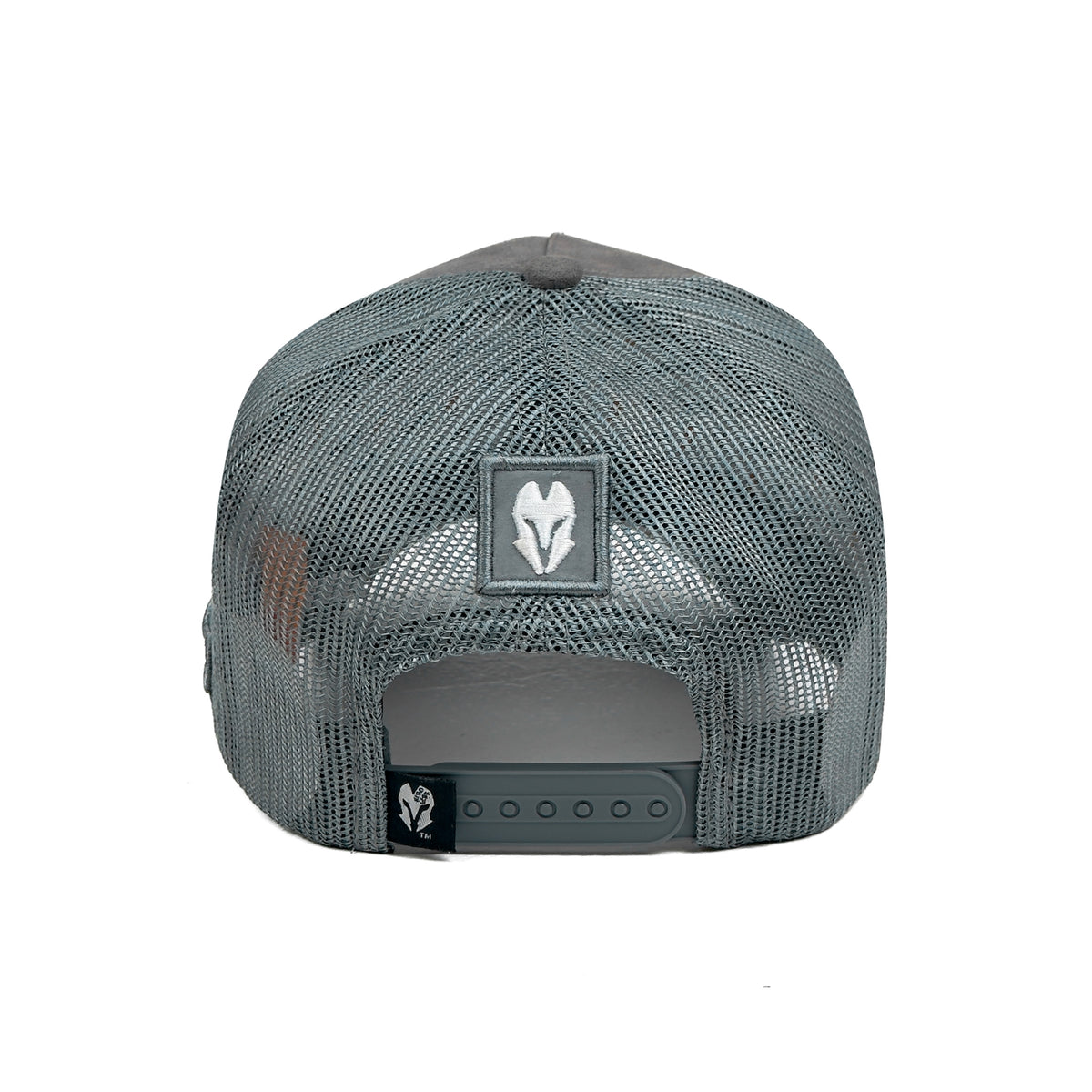 HEAD GEAR GREY SUPER SUEDE TRUCKER CAP