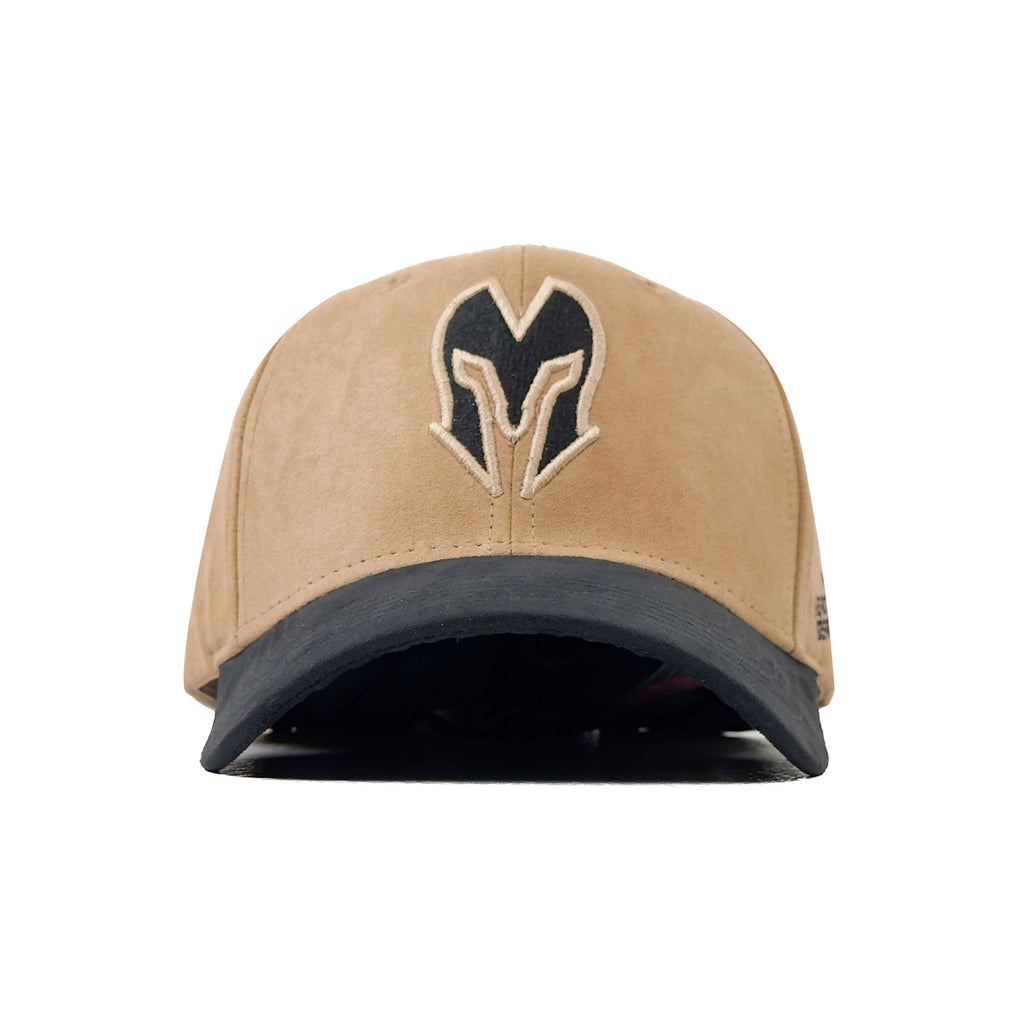 HEAD GEAR KHAKI & BLACK REDEFINED SUEDE CAP