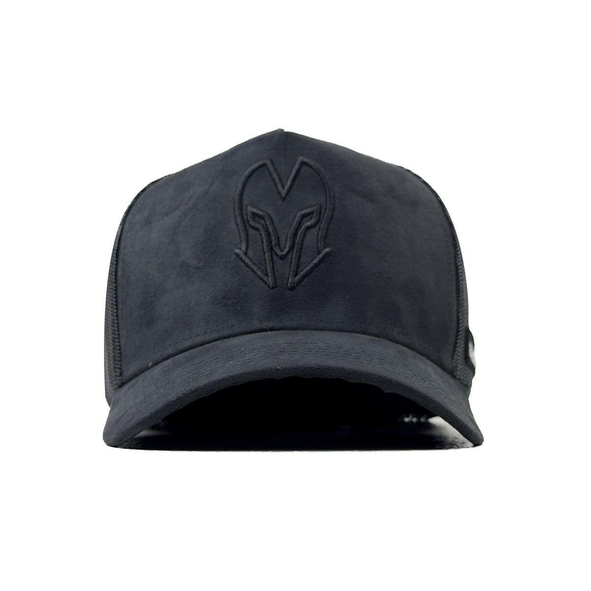 HEAD GEAR BLACK SUPER SUEDE TRUCKER CAP