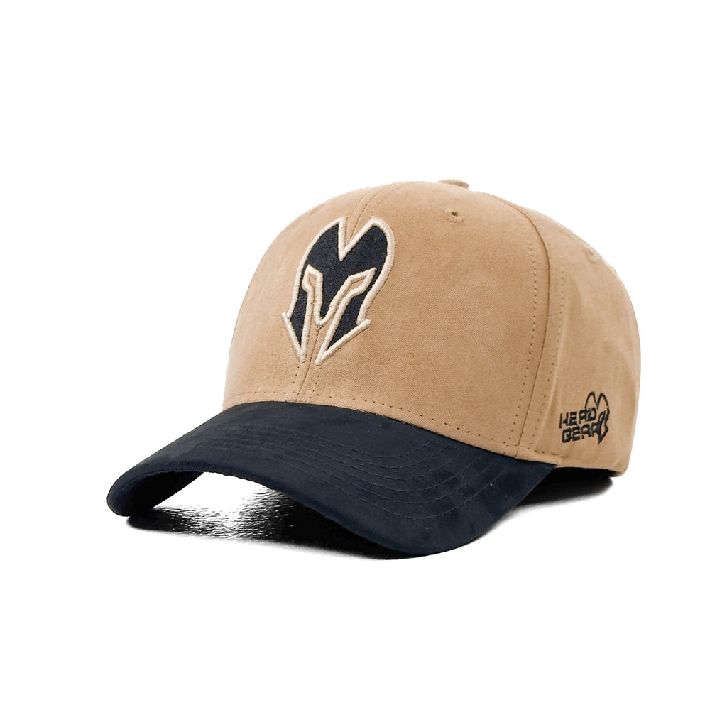 HEAD GEAR KHAKI & BLACK REDEFINED SUEDE CAP