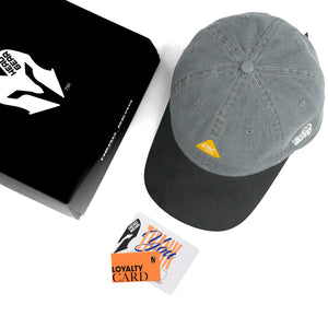 HEAD GEAR CAUTION WASHED DENIM CAP