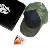 HEAD GEAR BLACK AND OLIVE DUAL TONE TRUCKER CAP