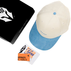 HEAD GEAR OFF WHITE AND SKY BLUE STRUCTURED CAP