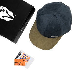 HEAD GEAR BLACK OLIVE DUAL TONE RUSTIC METAL STRUCTURED CAP