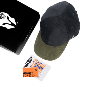 HEAD GEAR BLACK OLIVE DUAL TONE CORD CAP