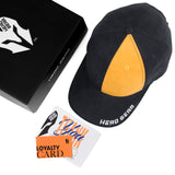 HEAD GEAR MISMATCHED BLACK AND YELLOW CAP