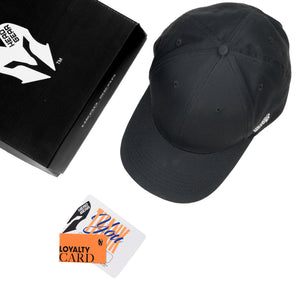 HEAD GEAR BLACK WITH ORANGE SANDWICH STRUCTURED CAP