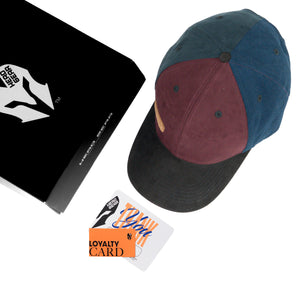 HEAD GEAR FOUR FIESTA SUEDE CAP - PURPLE WINE