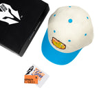 HEAD GEAR WHITE AND BLUE DINOSAUR EDITION KIDS CAP