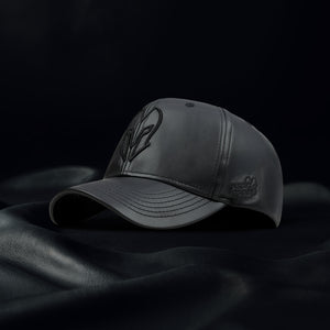 HEAD GEAR BLACK FAUX LEATHER LIMITED EDITION CAP