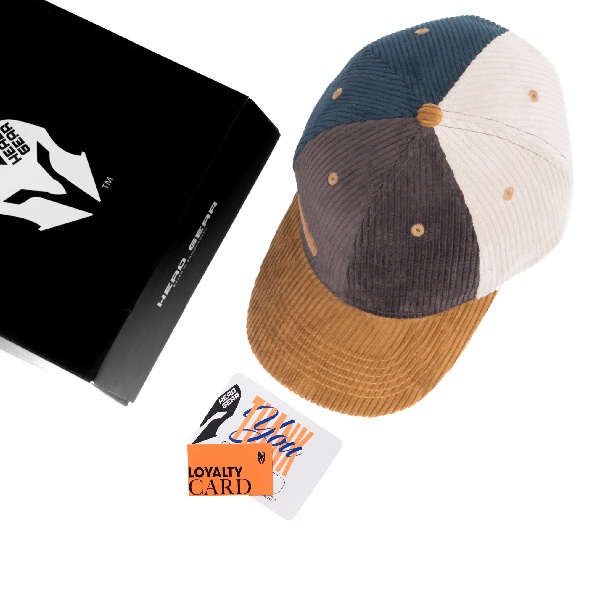 HEAD GEAR FOUR FIESTA CORD CAP - COFFEE