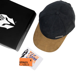 HEAD GEAR BLACK OLIVE DUAL TONE RUSTIC METAL STRUCTURED CAP