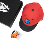 HEAD GEAR RED AND BLACK DINOSAUR EDITION KIDS CAP