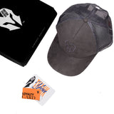 HEAD GEAR GREY SUPER SUEDE TRUCKER CAP