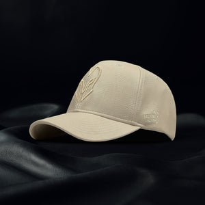 HEAD GEAR OFF-WHITE FAUX LEATHER LIMITED EDITION CAP