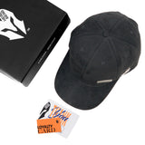 HEAD GEAR BLACK STRUCTURED RUSTIC METAL PATCH CAP