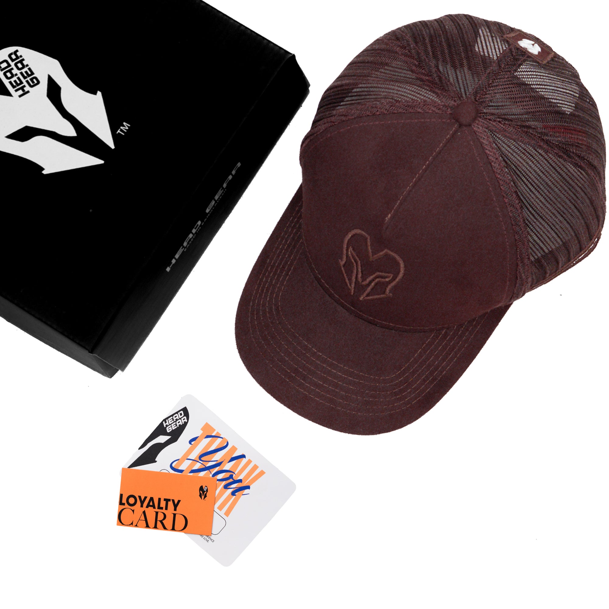 HEAD GEAR DARK CHOCOLATE SUPER SUEDE TRUCKER CAP