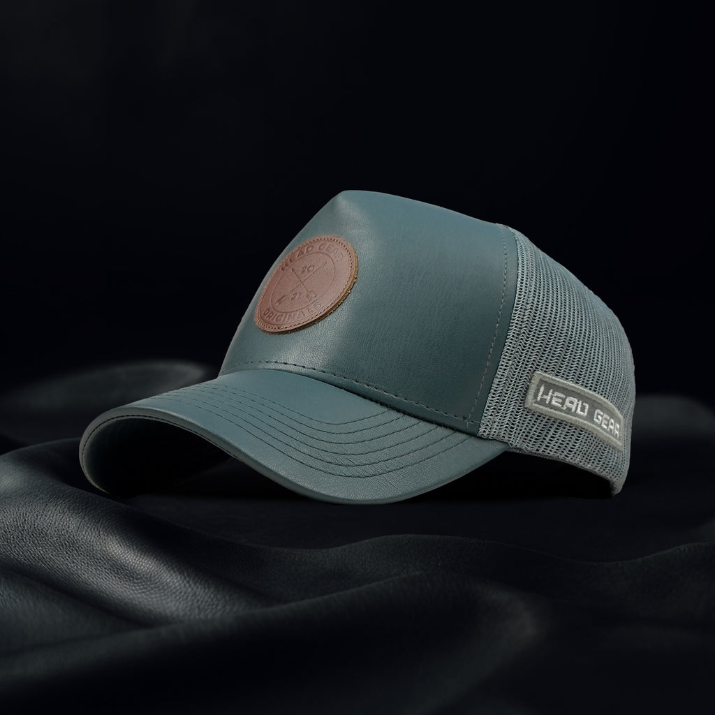 HEAD GEAR SEA GREEN FAUX LEATHER LIMITED EDITION CAP