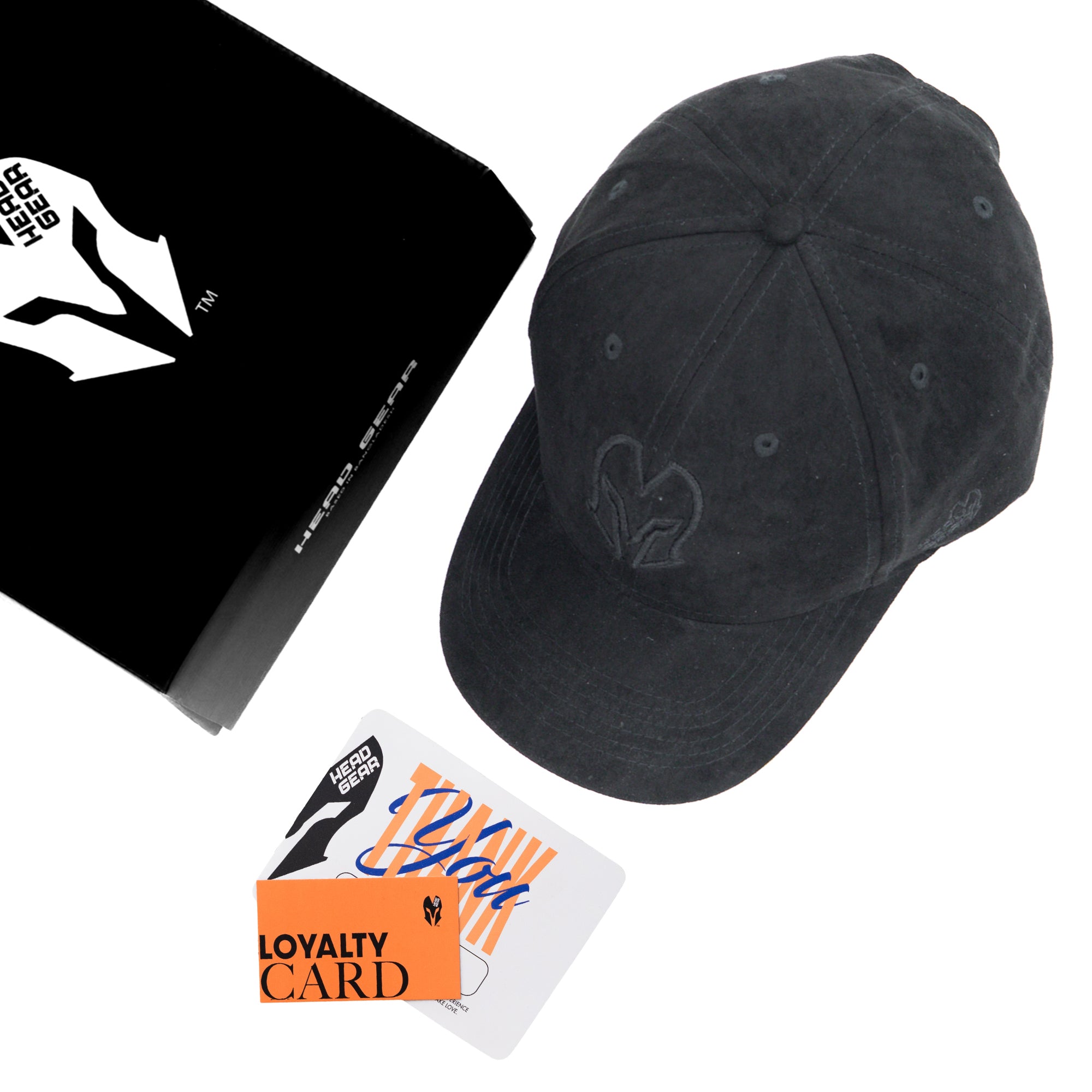 HEAD GEAR BLACK SUPER SUEDE CAP