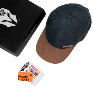 HEAD GEAR BLACK BROWN DUAL TONE RUSTIC METAL CAP