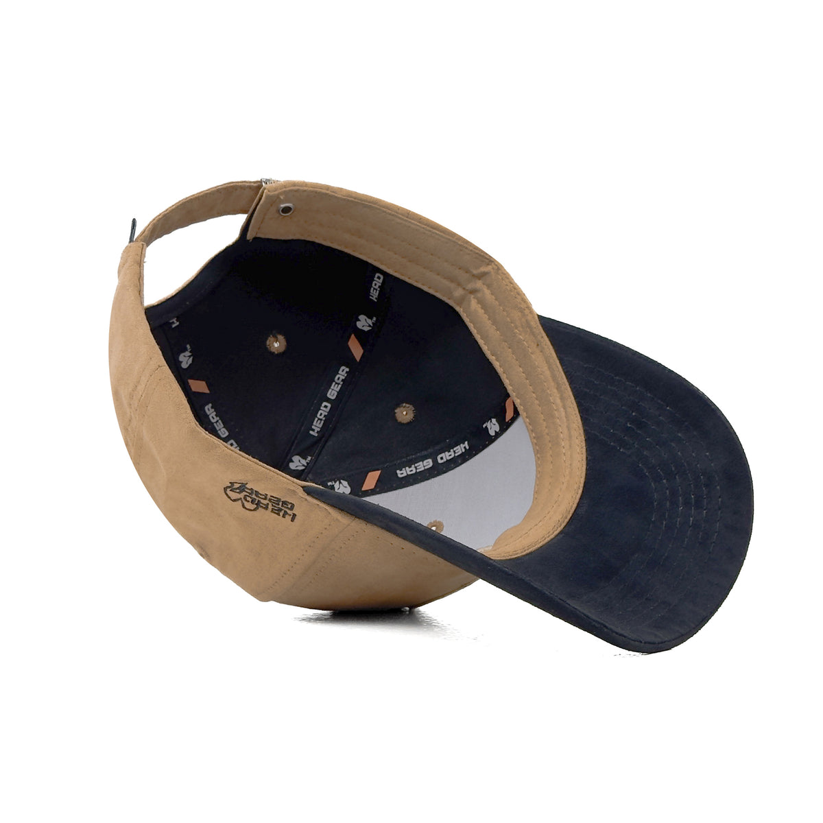 HEAD GEAR KHAKI & BLACK REDEFINED SUEDE CAP