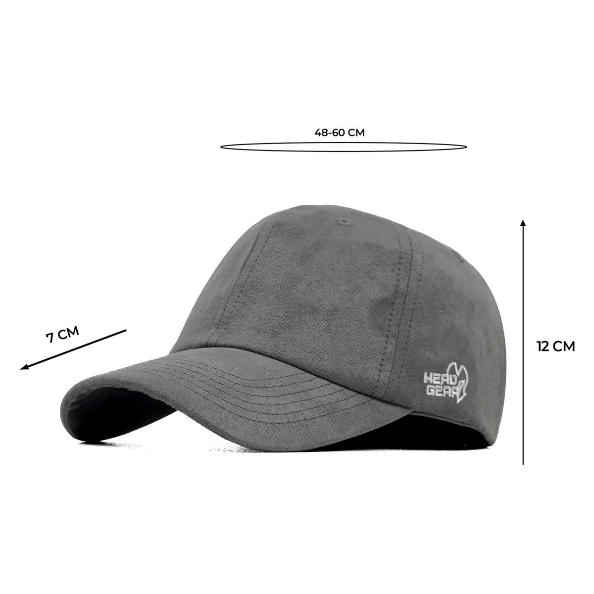 HEAD GEAR SOLID GREY SUEDE CAP