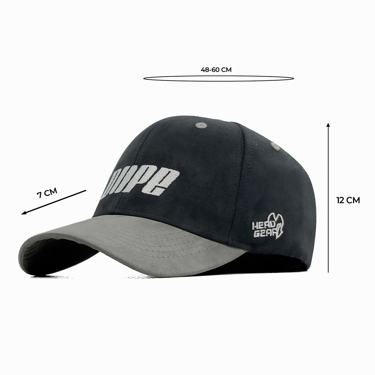 HEAD GEAR DOPE BLACK AND GREY CAP