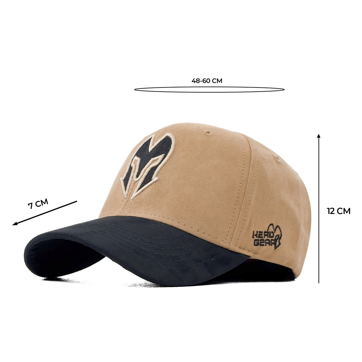 HEAD GEAR KHAKI & BLACK REDEFINED SUEDE CAP