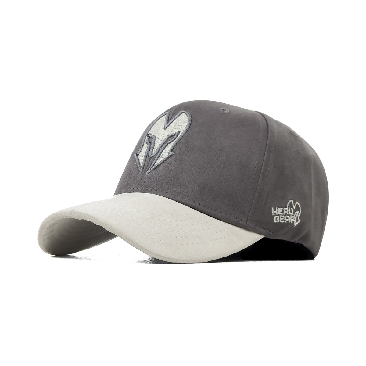 HEAD GEAR CHARCOAL GREY & OFF-WHITE REDEFINED SUEDE CAP