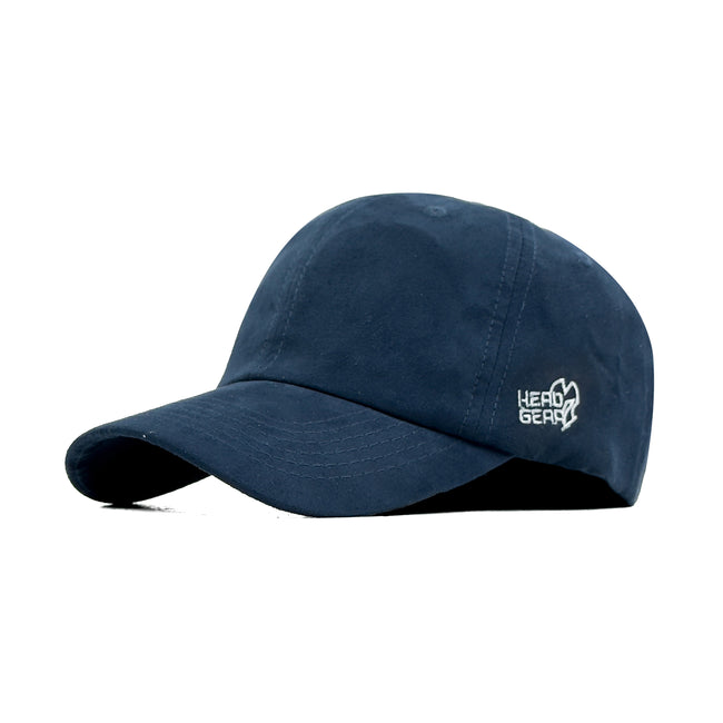 HEAD GEAR SOLID NAVY BLUE SUEDE CAP