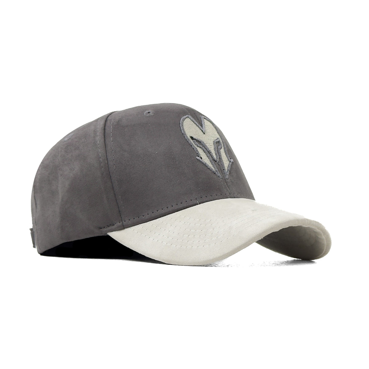HEAD GEAR CHARCOAL GREY & OFF-WHITE REDEFINED SUEDE CAP