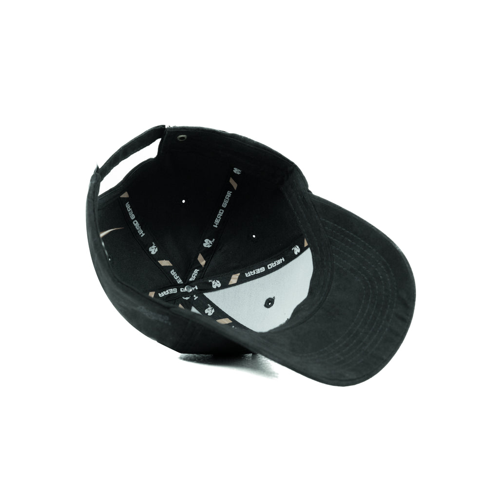 HEAD GEAR BLACK SUPER SUEDE CAP