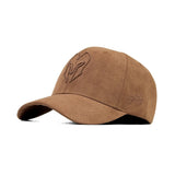 HEAD GEAR BROWN SUPER SUEDE CURVED VISOR CAP