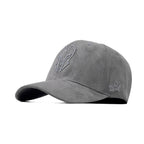 HEAD GEAR GREY SUPER SUEDE CURVED VISOR CAP