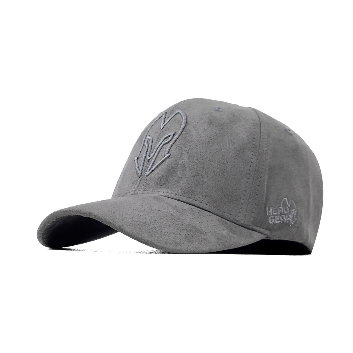 HEAD GEAR GREY SUPER SUEDE CURVED VISOR CAP
