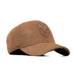 HEAD GEAR BROWN SUPER SUEDE CURVED VISOR CAP