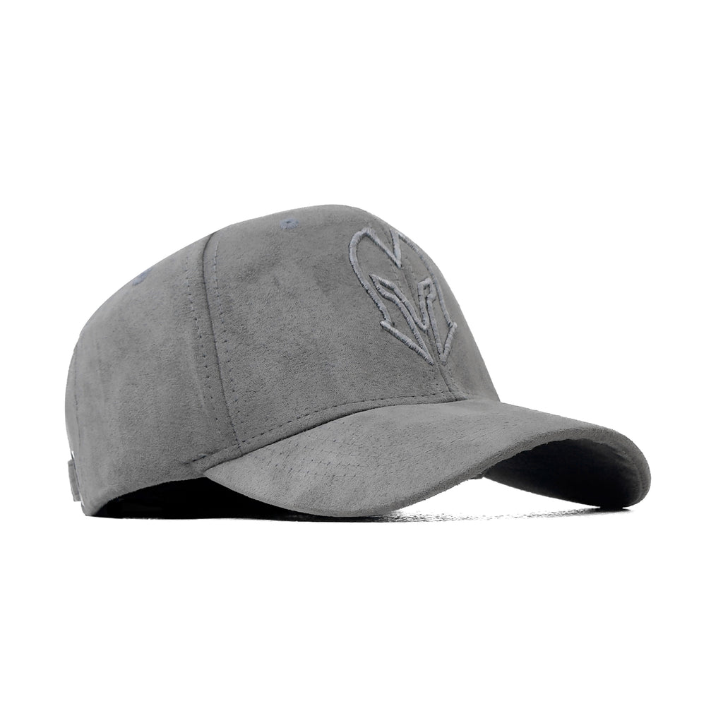 HEAD GEAR GREY SUPER SUEDE CURVED VISOR CAP
