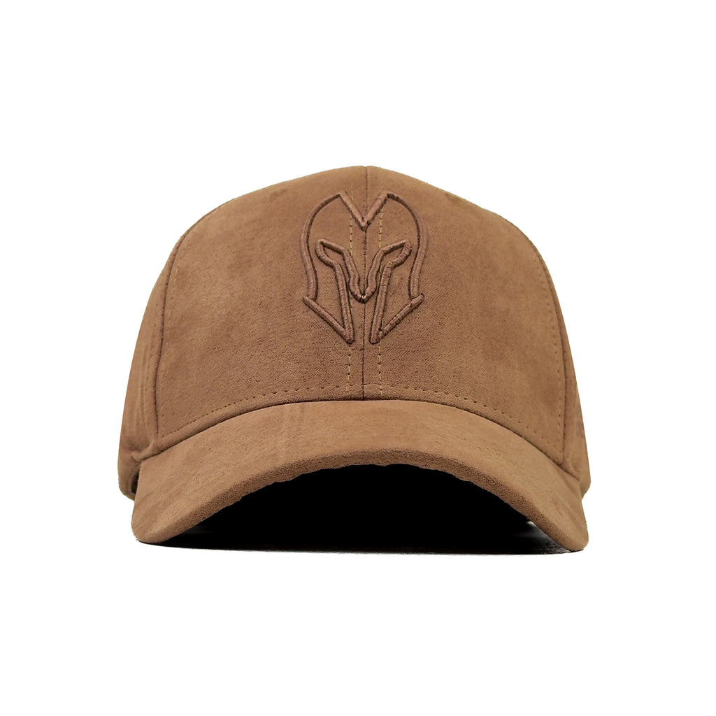 HEAD GEAR BROWN SUPER SUEDE CURVED VISOR CAP