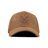 HEAD GEAR BROWN SUPER SUEDE CURVED VISOR CAP