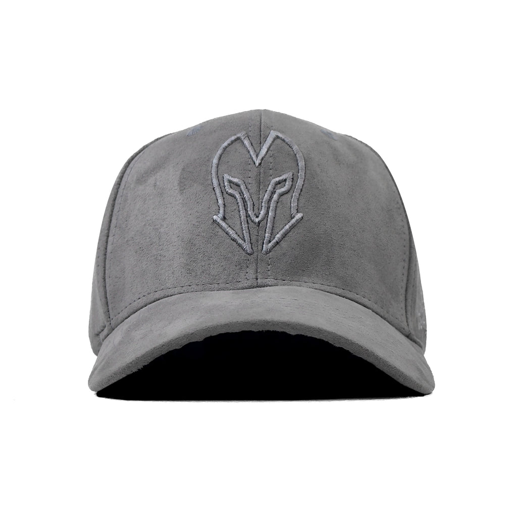 HEAD GEAR GREY SUPER SUEDE CURVED VISOR CAP