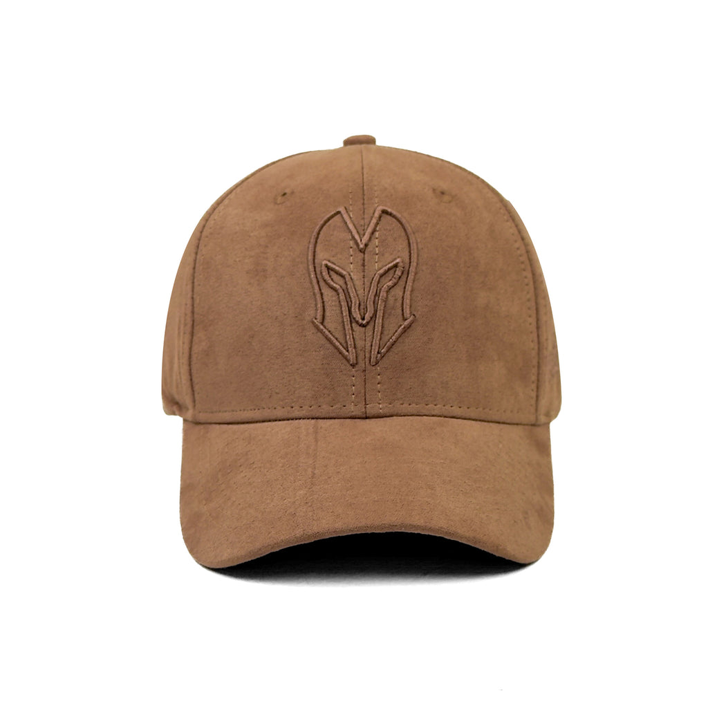 HEAD GEAR BROWN SUPER SUEDE CURVED VISOR CAP