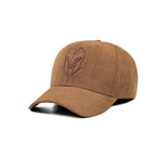 HEAD GEAR BROWN SUPER SUEDE CURVED VISOR CAP